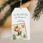 Op de tiende dag van Kerstmis Cadeaulabel