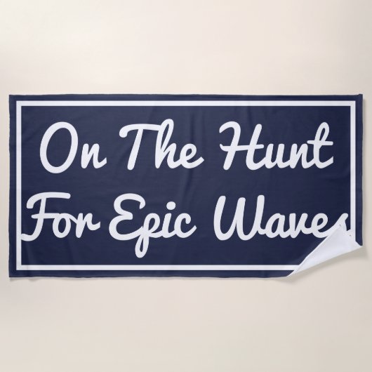 Op de tong voor epic Waves Beach-handdoek Strandlaken (Voorkant)