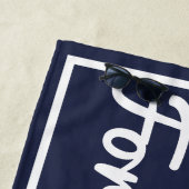 Op de tong voor epic Waves Beach-handdoek Strandlaken (In situ)