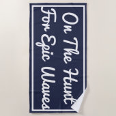 Op de tong voor epic Waves Beach-handdoek Strandlaken (Voorkant)