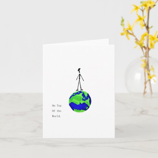 Op de top van de wereld Kaart (Gele Bloem)