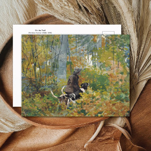 Op de Trail Hunting Dog Winslow Homer Briefkaart