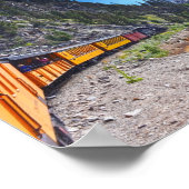 Op de trein in Colorado Poster (Hoek)