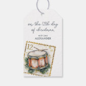 Op de twaalfde dag van Kerstmis Cadeaulabel (Achterkant)