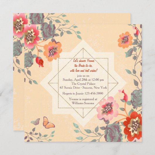 Op de uitnodiging op het plein (Voorkant / Achterkant)