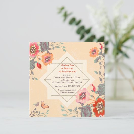 Op de uitnodiging op het plein (Staand voorkant)