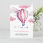 Op de uitnodiging van de Birthday Air Kids (Staand voorkant)