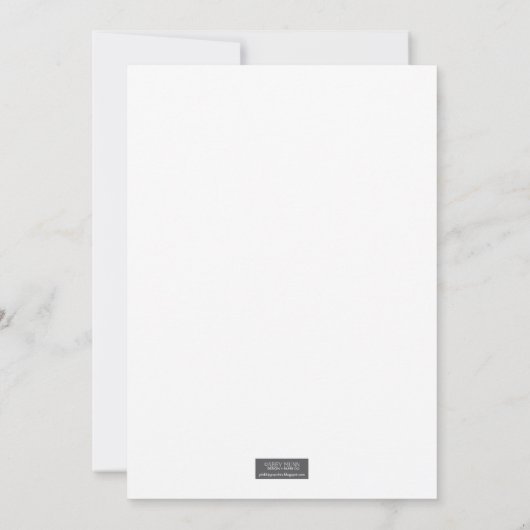 Op de uitnodiging voor de waterbruiloft (Achterkant)