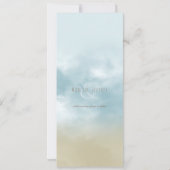 Op de uitnodiging voor een bruiloft op het strand (Achterkant)