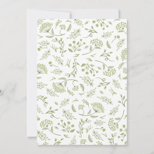 Op de uitnodiging voor het Prairie Wedding (Achterkant)