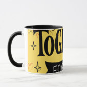 Op de Valentijnsdag, onze kopjes klinken naar eind Mok