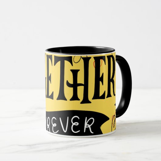 Op de Valentijnsdag, onze kopjes klinken naar eind Mok (Voorkant rechts)