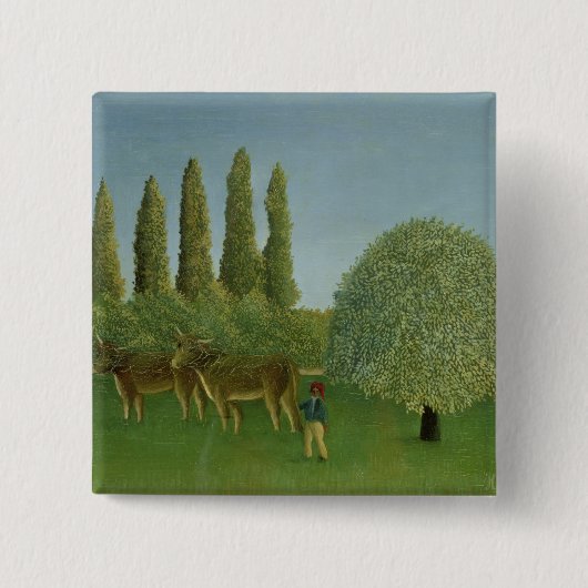 Op de velden 1910 vierkante button 5,1 cm (Voorkant)