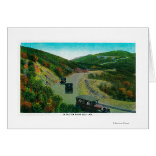 Op de velg boven Oak FlatsRidge Route, CA