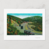 Op de velg boven Oak FlatsRidge Route, CA Briefkaart (Voorkant)