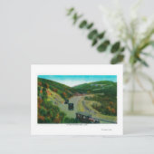 Op de velg boven Oak FlatsRidge Route, CA Briefkaart (Staand voorkant)