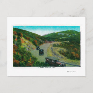 Op de velg boven Oak FlatsRidge Route, CA Briefkaart