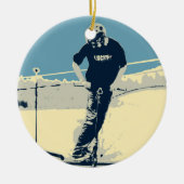 Op de velg - stuntelaarder keramisch ornament (Voorkant)