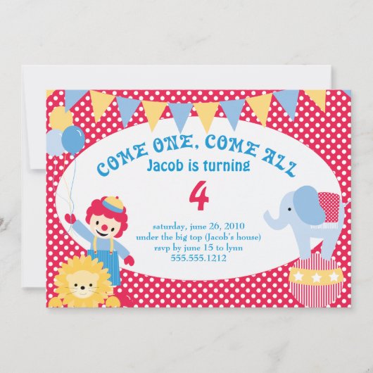 op de verjaardag van de grote kinderen bovenaan kaart (Voorkant)