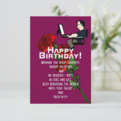 Op de verjaardag van een briljante software engine kaart (Staand voorkant)