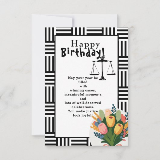 Op de verjaardag van een goede advocaat kaart (Voorkant)