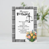 Op de verjaardag van een goede advocaat kaart (Staand voorkant)