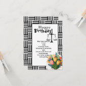 Op de verjaardag van een goede advocaat kaart (Voorkant / Achterkant in situ)