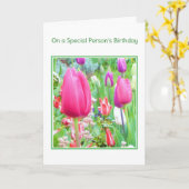 Op de verjaardag van een speciaal persoon...religi kaart (Gele Bloem)