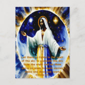 Op de vierde dag Black Christelijk Art Briefkaart (Voorkant)