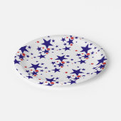 Op de vierde dag van juli: Stars Red White Blue Papieren Bordje (Gekanteld)