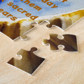 Op de Vierde Dag Zwart Christelijk Kunst Puzzel Legpuzzel (Zijkant)