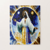 Op de Vierde Dag Zwart Christelijk Kunst Puzzel Legpuzzel (Verticaal)