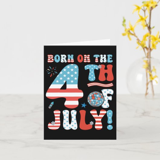 Op de vierde juli van de verjaardag Patriot Kaart (Gele Bloem)