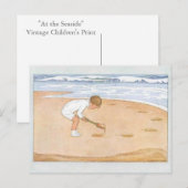 Op de Vintage van de Seaside Briefkaart (Voorkant / Achterkant)