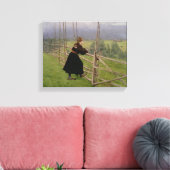 Op de vlakte canvas afdruk (Insitu (Woonkamer))