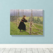 Op de vlakte canvas afdruk (Insitu (Houten vloer))