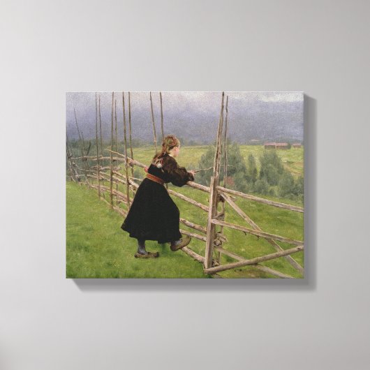 Op de vlakte canvas afdruk (Voorkant)