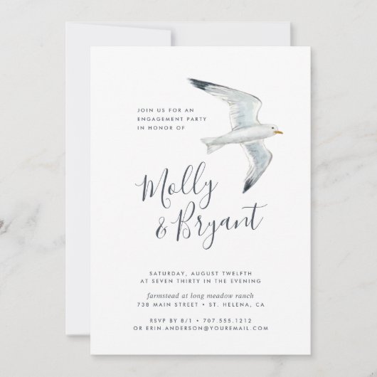 Op de vleugel | Uitnodiging voor de Verlovingsgroe (Voorkant)