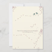 Op de vleugels van de liefdesbruiloft-uitnodiging  kaart (Achterkant)