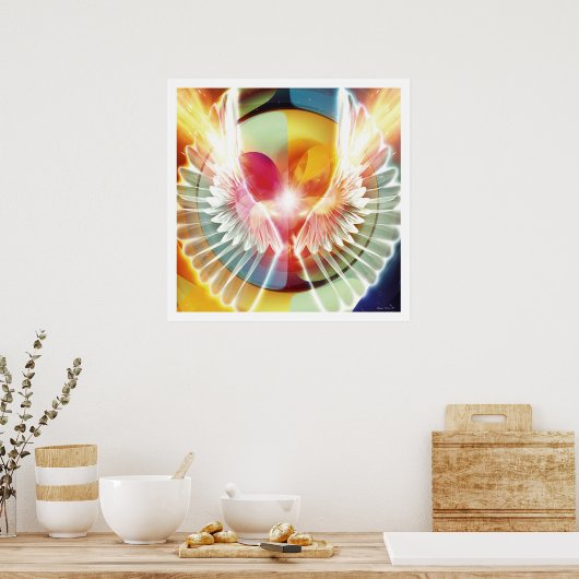 op de vleugels van het licht poster (Keuken)