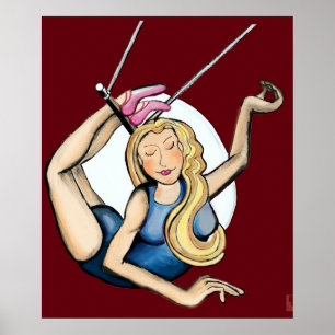 Op de vliegende trapeze poster
