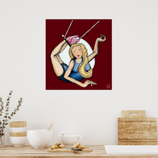 Op de vliegroute poster (Keuken)