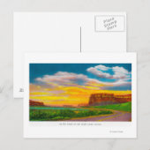 Op de vloer van de Grand Coulee-dam bovenaan Briefkaart (Voorkant / Achterkant)