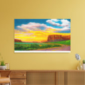 Op de vloer van de Grand Coulee-dam bovenaan Canvas Afdruk (Insitu (Woonkamer))