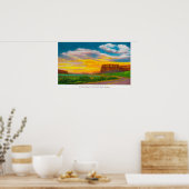 Op de vloer van de Grand Coulee-dam bovenaan Poster (Keuken)