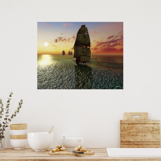 Op de vlucht poster (Keuken)