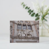 Op de voorkant van het Doges Palace, St. Mark's Sq Briefkaart (Staand voorkant)