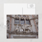 Op de voorkant van het Doges Palace, St. Mark's Sq Briefkaart (Voorkant / Achterkant)