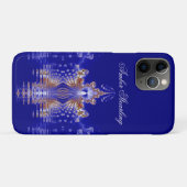 Op de waterblauwe kristal-fractal Personal Case-Mate iPhone Case (Achterkant (horizontaal))