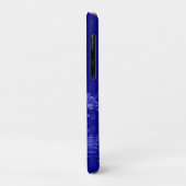 Op de waterblauwe kristal-fractal Personal Case-Mate iPhone Case (Achterkant/links)